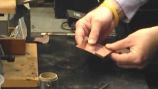 Resistance soldering 032 flat copper sheet to 125 copper bar stock [upl. by Danyette702]