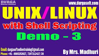 UNIXLINUX with Shell Scripting tutorials  Demo  3  by Mrs Madhuri on 22072024 10AM IST [upl. by Oberon]