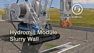 Hydromill Module SH 50 DiaphragmSlurry walls Soilmec 150m amp 250 mt deep [upl. by Gnohp]