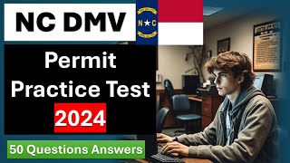 North Carolina DMV Practice Permit Test 50 Questions Answers Explanation [upl. by Ddal]