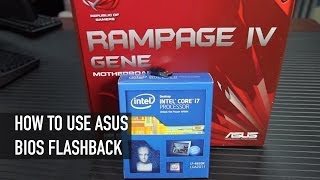 How to Use ASUS USB BIOS Flashback  Using The Rampage IV Gene Motherboard [upl. by Artair98]