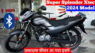 New 2024 Hero Super Splendor Xtec 125 Review  Price amp mileage  super splendor xtec  hero bike [upl. by Akeryt]