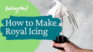 How to make royal icing  Baking Mad [upl. by Atilrep]