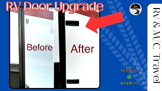 RV Door Upgrade  Install Compression Latch RV Doors  Improve the look and function rv rvliving [upl. by Tanya]