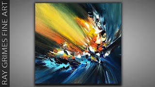 Abstract Painting Techniques  Acrylics  197  Relaxing  Painting Demonstration [upl. by Laohcin621]