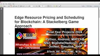 Edge Resource Pricing and Scheduling for Blockchain A Stackelberg Game Approach [upl. by Enirod]