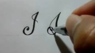 calligraphy letter I with normal pen [upl. by Lilla255]