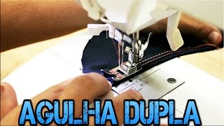 USANDO AGULHA DUPLA Aprenda a Regular a Máquina e Dicas de Uso em Tecidos [upl. by Yrtneg]