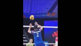 Crazy pass grebennikov 😱😱😱💥💥💥volleyball shortvideo volleyballplus [upl. by Htenaj714]