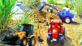 JCB video Tractor trolley Dumper loading video tcmrj cartoon [upl. by Ab]