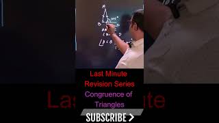 Question on Congruence of Triangles No 5  Last Minute Revision for Class X [upl. by Ocirderf]