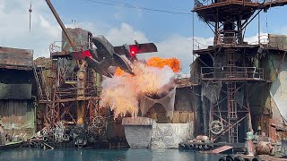 Waterworld Stunt Show 2022 FULL SHOW FRONT ROW  Universal Studios Hollywood [upl. by Sirrad]