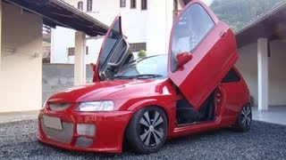 Celta tunado com lambo door Tuning doors [upl. by Rudwik]