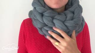 Tutoriel DIY Comment tricoter une écharpe tube en laine 100 mérinos ComfyWool [upl. by Anne-Marie]