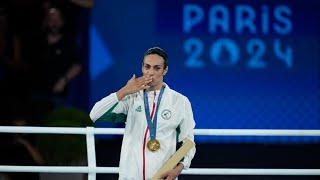 Controversial boxer Imane Khelif wins gold medal at the Paris Olympics [upl. by Prissy169]