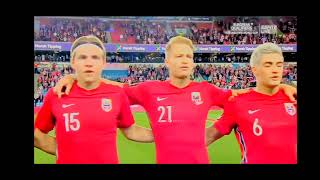 Norway vs Netherlands National Anthem  FIFA World Cup 2022 qualifying [upl. by Ydderf]