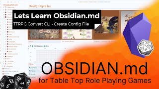 Obsidian  TTRPG CLI Config File [upl. by Ermin]