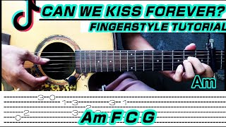 Kina Can we kiss forever Guitar Fingerstyle Tabs  Chords [upl. by Wolpert]