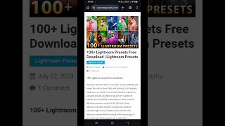 Unlimited Lightroom Presets Download 🤯 shorts lightroom presets [upl. by Keenan]