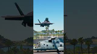 Incredible USAF F35 Jet landing vertical on Aircraft Carrier [upl. by Cohla]