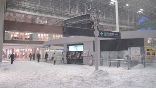 改札に雪が積もる田園都市線たまプラーザ駅 [upl. by Nueoht858]