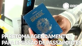 PF retoma agendamentos para emissão de passaportes [upl. by Clorinde]