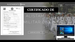 Como Imprimir o Certificado de alistamento Militar ONLINE [upl. by Claus889]