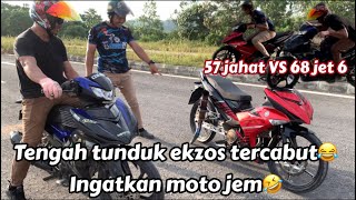 Gaban buat hal moto standart nak keja Y 68 jet 6 😜 [upl. by Yllak262]