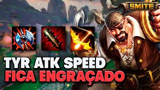 A animação fica até BUGADA TYR ATK SPEED ▸ SMITE Ranked Duelo [upl. by Nedrob924]