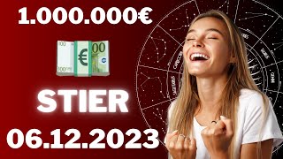 STIER ♉️⭐️ DU WIRST MILLIONÄR UNGLAUBLICH 💶🤩 Horoskop  06Dezember 2023 stier tarot [upl. by Elata]