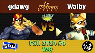 Rowan SSBM Fall 2024 8 gdawg Falcon Vs Walby Fox  WQ [upl. by Robinia633]