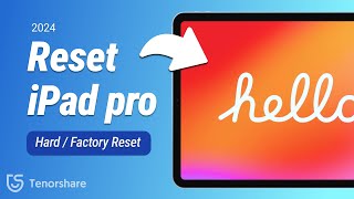 How to Factory Rest and Hard Reset your iPad pro  2024  iPad Pro Air iPad mini [upl. by Eciryt]