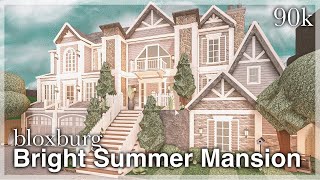 Bloxburg  Bright Summer Mansion Speedbuild exterior  No Large Plot [upl. by Secundas]