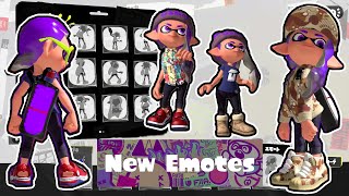 Splatoon 3 New Emotes Later Undulator Backflip Atcha Level 25 to 60 Catalog Fresh Season 2023 [upl. by Llertrac]