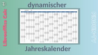 Jahreskalender mit libreoffice calc erstellen [upl. by Gambrill]