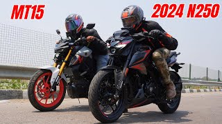 2024 Pulsar N250 vs Yamaha MT15 Drag Race [upl. by Studley]