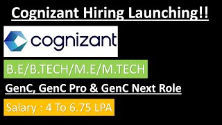 Cognizant Mass Hiring Launching Officially Soon  Jobs for Freshers  Salary  4  6 LPA 🔥🔥 [upl. by Guntar]