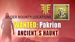 PAKRION Bounty Location in quotAncients Hauntquot  Destiny 2 Forsaken  Spider Bounty Locations [upl. by Enomrej]