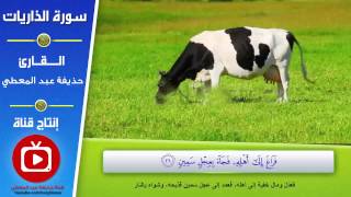 حذيفة عبد المعطي سورة الذاريات بالتفسير الميسر والصور والفيديوهات المعبرة [upl. by Rexana]