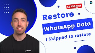 How to Restore old WhatsApp Chat That I Have Skipped to Restore？ [upl. by Swanson351]