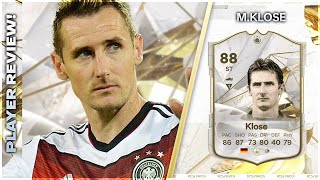 FINISHER ICON 88 RATED MIROSLAV KLOSE PLAYER REVIEW  EA FC24 ULTIMATE TEAM [upl. by Orlov518]