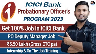 ICICI Bank PO Recruitment 2023  ICICI Bank Manipal Probationary Officer Programme  ICICI Bank Jobs [upl. by Einnahc]