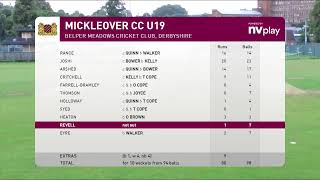 Belper Meadows U19s vs Mickleover u19s DCF U19 100 ball semifinal [upl. by Yeltsew]