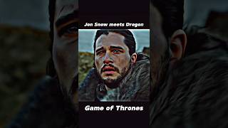 Jon Snow meets Drogon 🐉🔥 gameofthrones jonsnow daenerystargaryen drogon [upl. by Enylhsa]