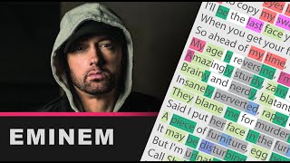 Eminem on No Favors  Lyrics Rhymes Highlighted 172 [upl. by Marna128]