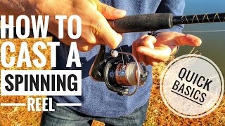 How to Cast a Spinning Reel  Short and Sweet [upl. by Ailehs]