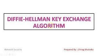 Diffie Hellman Key Exchange Algorithm  Diffie Hellman key exchange algorithm example and solution [upl. by Nebur]