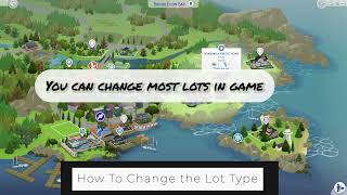 The Sims 4 ⁘ How To Change Lot Types ⁘ Tutorial [upl. by Learsiy]