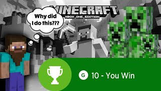 Getting Every Single Achievement in Minecraft Xbox One Edition [upl. by Leavelle899]