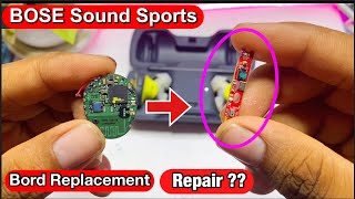 How to repair bose soundsport free motherboard replacement  one side not turning on teardown [upl. by Eanehs]